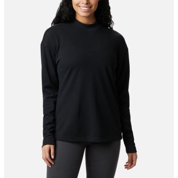 Columbia Ženske Majice S Kapuljačom - Pine Street Long Sleeve Knit Crne | HTJV-62945